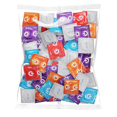 Paquete de 100 preservativos ON) Topmix, 7 tipos diferentes, para una mayor variedad, látex de caucho natural