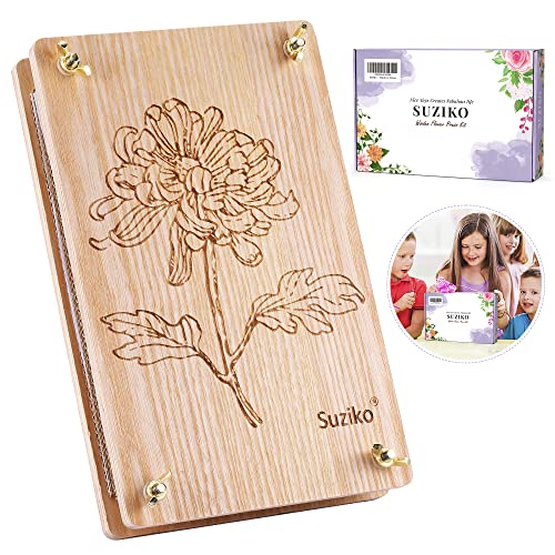 Suziko Kit de prensado de flores grande para adultos& niños Kit de preservación de flores y plantas Mide 10.8