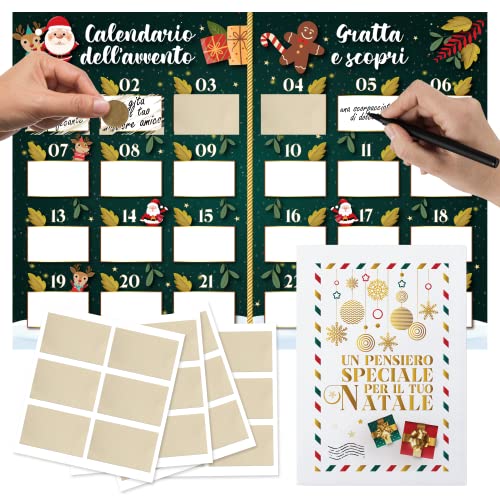 Calendario de Adviento personalizado para rascar y ganar – Calendario de Adviento creativo para hombre y mujer 2022 2023