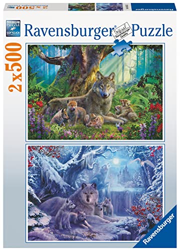 Ravensburger - 2 Puzzle de 500 Piezas, el Lobo en el Bosque, Puzzle para Adultos, Rompecabezas [Exclusivo en Amazon]