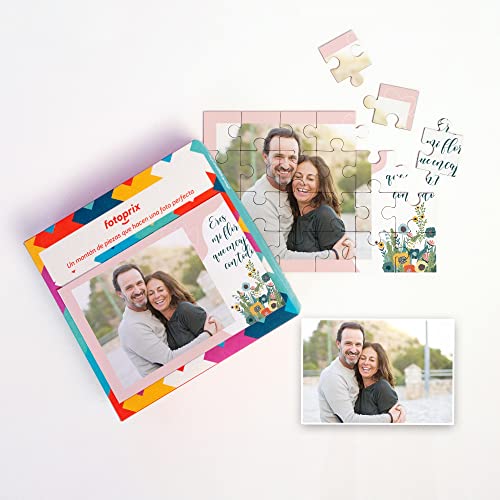 Fotoprix Puzzle San Valentín Personalizado con Foto y Texto | Regalo Parejas y Novios | Diseños de Amor (Enamorados)