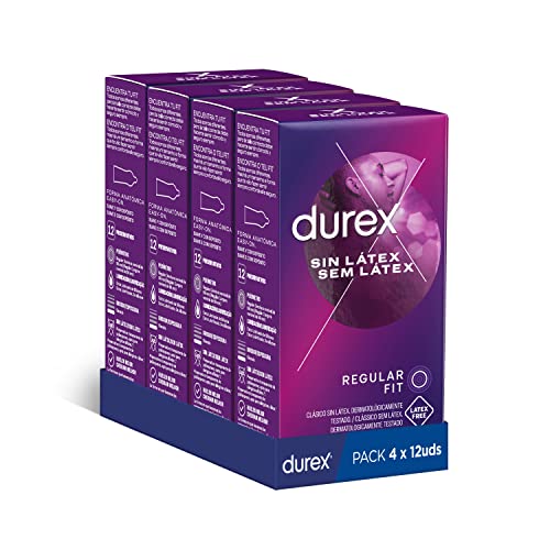 Durex Preservativos Pack Sin Látex - 12 condones x 4 Packs