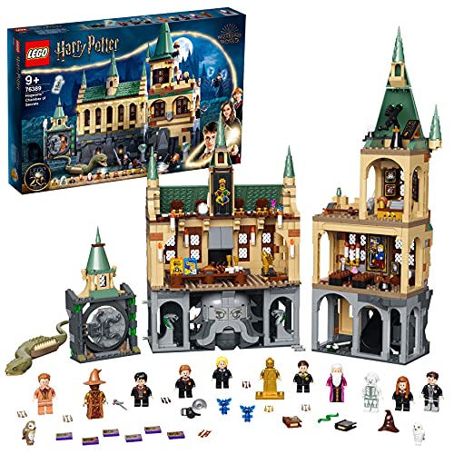 LEGO 76389 Harry Potter Castillo Hogwarts: Cámara Secreta, Juguete Construcción con el Gran Comedor, Set del 20 Aniversario con Minifigura Dorada, Regalos Niños y Niñas