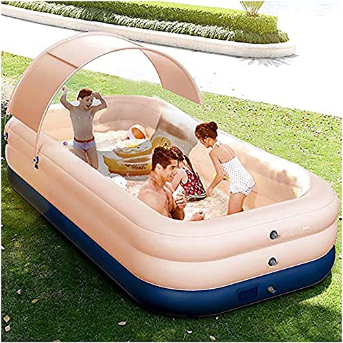 Castillos Hinchables Juguetes Inflables Tobogán Acuático Piscina Los Niños para Adultos y Niños Fiesta en Piscina Piscinas Hinchables para Niños Mayores 3 Años,Pink-3M