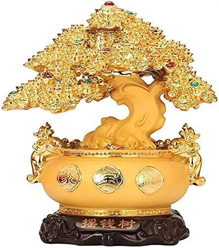 HMLIFE Estatua de la Riqueza Feng China Feng Shui Decoración Fortune Wealth Prosperidad Estatua Decorativa, Oro Rico Rico Tienda Apertura Artesanía Regalo (Size : 38 * 25 * 42cm)