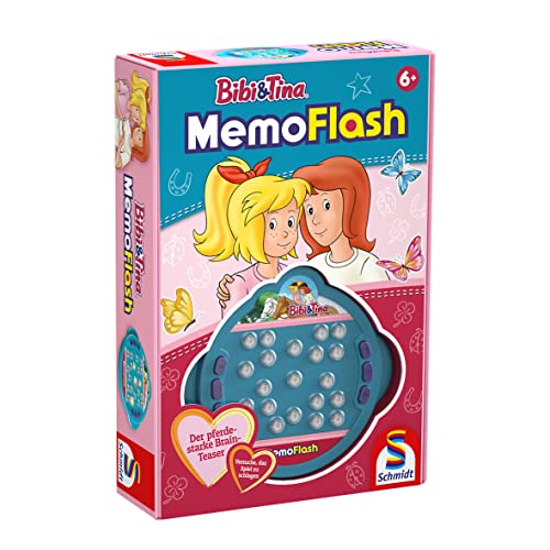 Schmidt Spiele 40616 Bibi und Tina Memo Flash-Juego Infantil, Color carbón, Exclusivo en Amazon