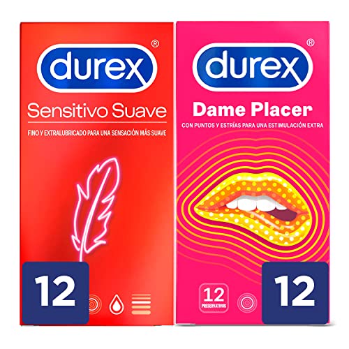 Durex Preservativos Sensitivo Suave + Preservativos Dame Placer - 2x12 condones
