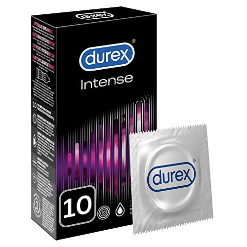 Durex Preservativos Intense con Puntos y Estrías y gel estimulante (10)