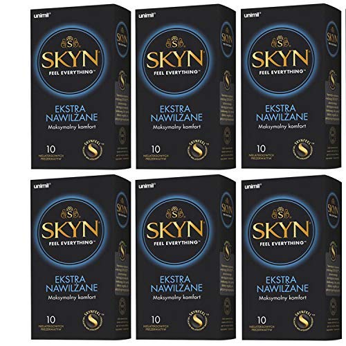 SKYN® Extra Lubricated, Condones sin látex extra lubricados - Pack de 10 x 6