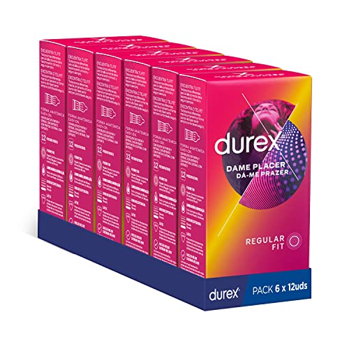 Durex, Preservativos Dame Placer Con Puntos Y Estrías, 6x12 Condones
