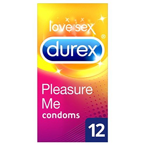 Durex Pleasure Me, Preservativos Estriados y Punteados, Pack de 12