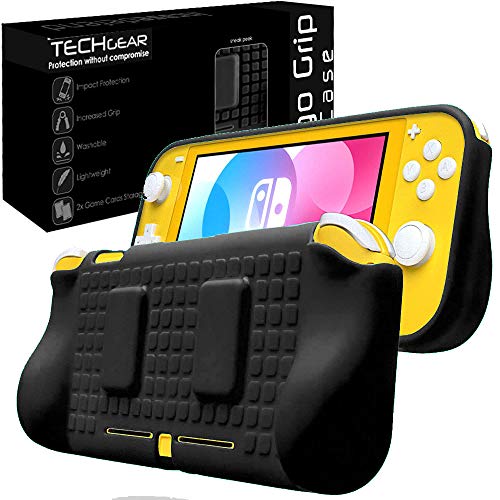 TECHGEAR Switch Lite Funda Delgada, Carcasa Protectora Suave Absorción de Golpes para Usar en la Consola Nintendo Switch Lite [Ligero, Duradero y Flexible] - Negro