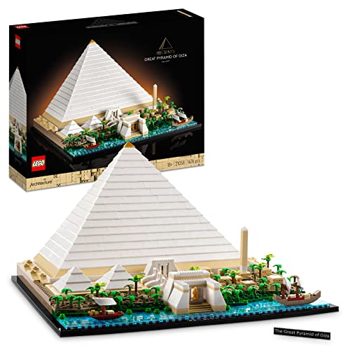 LEGO 21058 Architecture Gran Pirámide Guiza, Maqueta Construir Egipto, Manualidades Decoración la Casa y Oficina, Regalo Original Hombres y Mujeres Adultos
