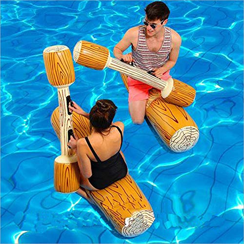 LONEEDY 2 Unids Set Inflable Flotante Juguetes de Fila, Niños Adultos Pool Party Juegos de Deportes Acuáticos Balsas de Registro para Flotar Juguetes