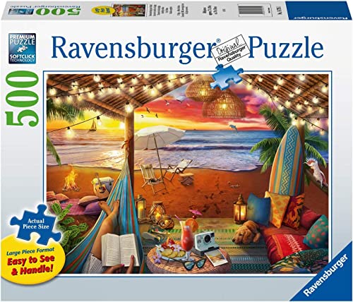 Ravensburger - Puzzle 500 Piezas, Cabaña Acogedora, Puzzle Adultos, Rompecabeza de Calidad, Exclusivo en Amazon