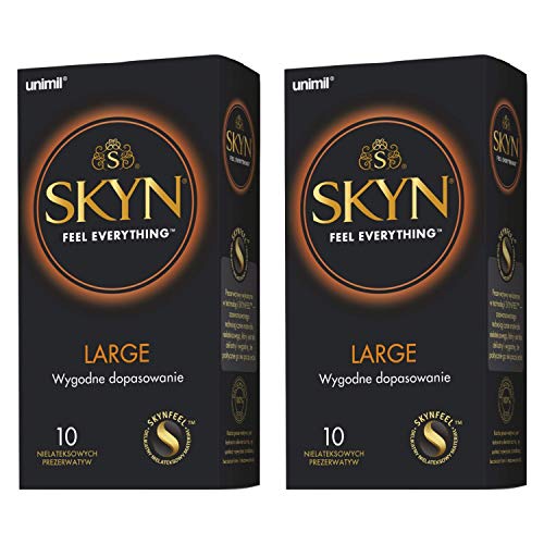 SKYN® Large (XL/King Size) Preservativos Sin Látex De Talla Grande - Pack de 10 x 2