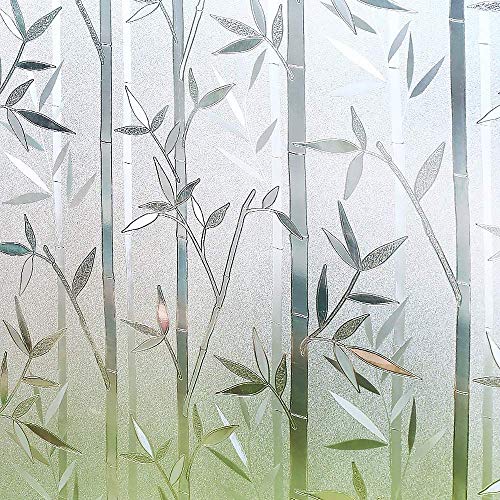 LMKJ Película de Vidrio de bambú preservación electrostática, sin Pegamento, protección de la privacidad, Etiqueta de Vidrio Reutilizable para decoración del hogar A92 60x200cm